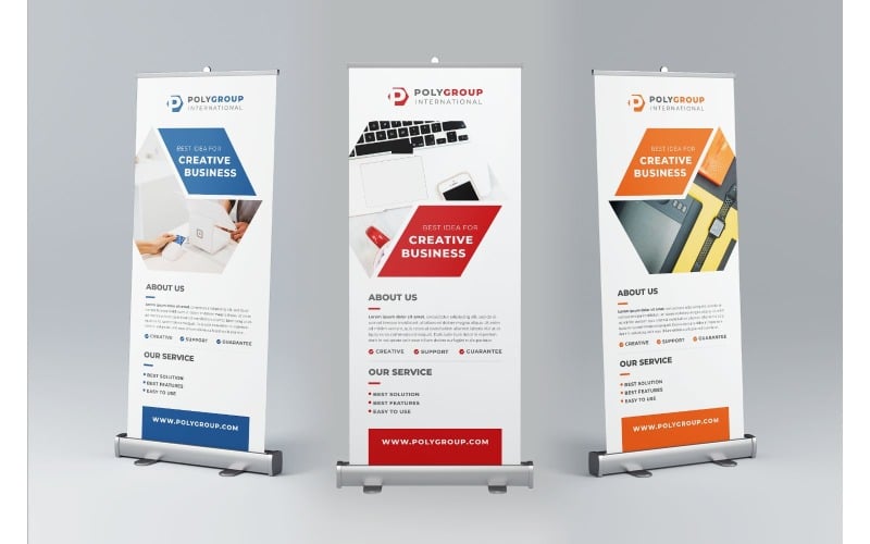 Download Фирменный стиль "Roll Banner Creative Business - Corporate Identity Template" / Roll Banner Creative Business - Corporate Identity Template - Фирменный стиль на тему графика rollup,signage,xbanner,display,business,promotion,marketing,print,roll,banner,corporate,event,company,advertising,creative