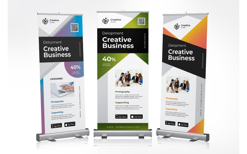 Roll Banner Development Creative Business - Modèle d'identité d'entreprise