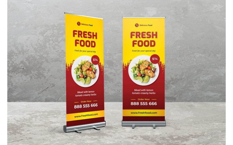 Roll Banner Fresh Food - Corporate Identity Template
