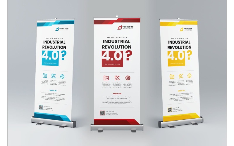 Roll Banner Industrial Revolution - Corporate Identity Template