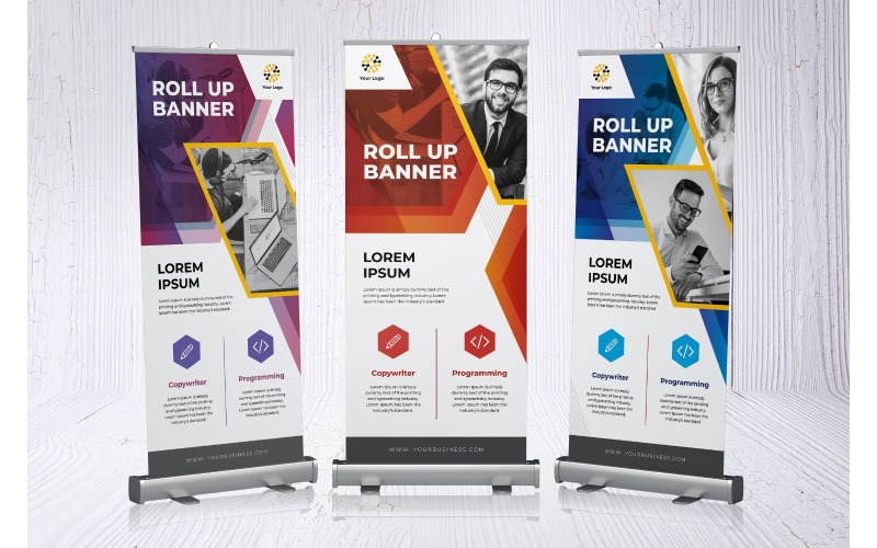 Roll Banner Loremipsum - mall för företagsidentitet