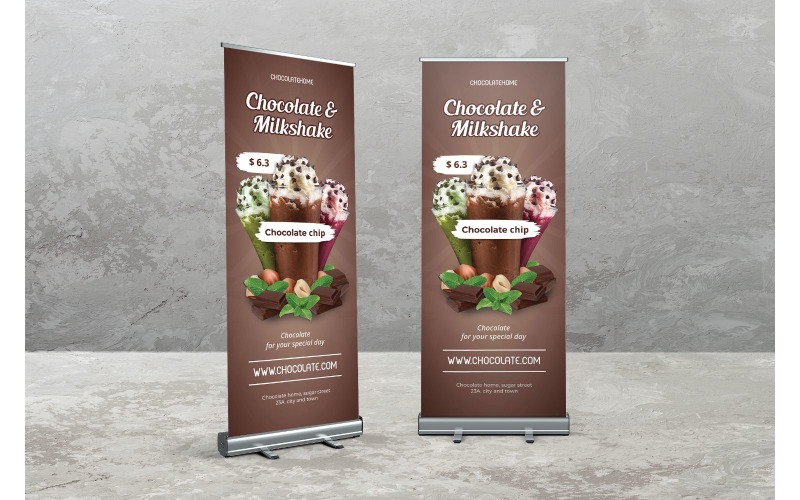 Roll Banner Milkshake & Chocolate - šablona Corporate Identity