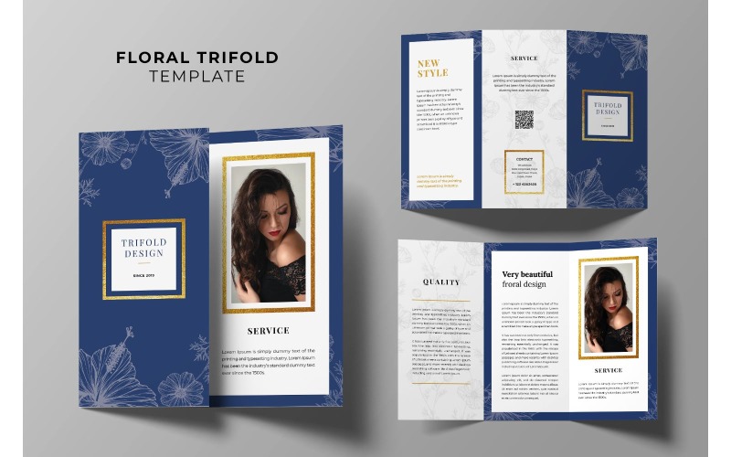 Download Фирменный стиль "Trifold Floral Trifold - Corporate Identity Template" / Trifold Floral Trifold - Corporate Identity Template - Фирменный стиль на тему графика trifold,brochure,design,adobe illustration,adobe photoshop,business,companies,document,identity,information