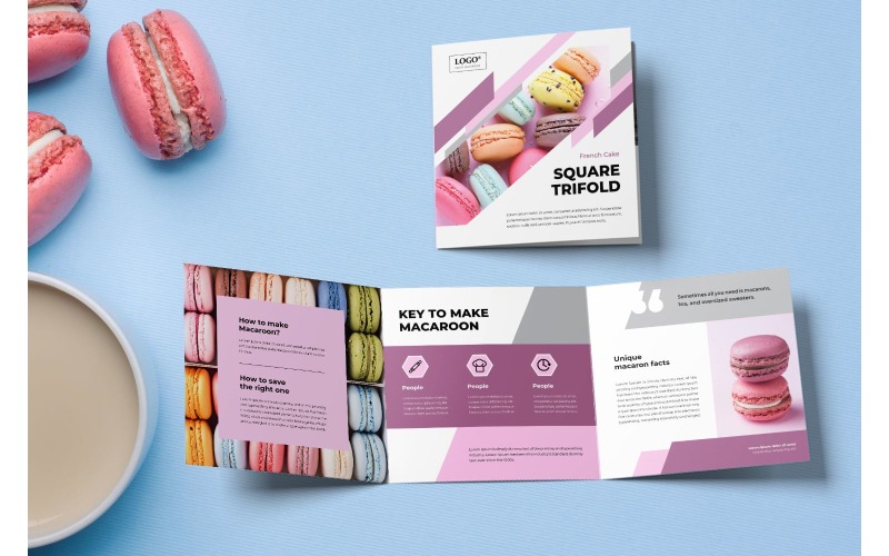 Trifold Macaroon - šablona Corporate Identity