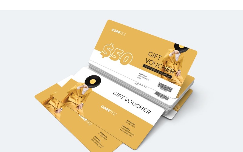 Download Фирменный стиль "Voucher  Coretez - Corporate Identity Template" / Voucher  Coretez - Corporate Identity Template - Фирменный стиль на тему графика creative,gift,voucher,coupon,discount,promotion,free,pass,ticket,card,price,offer,promo,market,sale