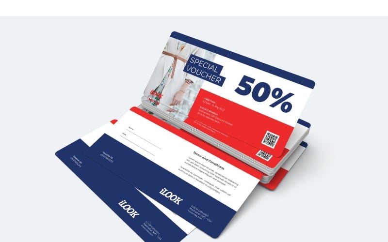 Download Фирменный стиль "Voucher  iLook - Corporate Identity Template" / Voucher  iLook - Corporate Identity Template - Фирменный стиль на тему графика creative,gift,voucher,coupon,discount,promotion,free,pass,ticket,card,price,offer,promo,market,sale