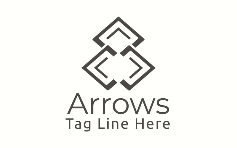 Download Шаблон логотипа "Arrows Logo Template" / Arrows Logo Template - Шаблон логотипа на тему графика arrow,black,blue,brand,branding,business,company,dynamic,fast,grey,logo,logotype,modern,move,movement,speed