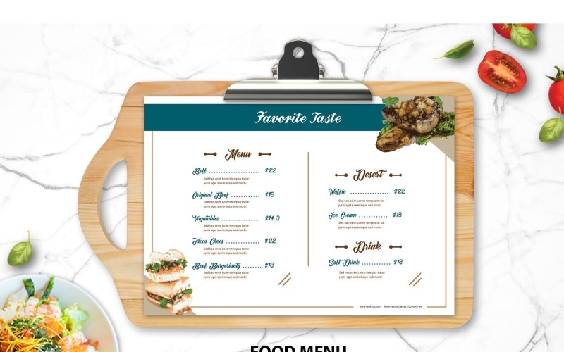 Food Menu Satay - Corporate Identity Template