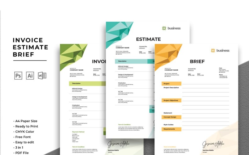 Invoice Innovative Business - Шаблон фирменного стиля