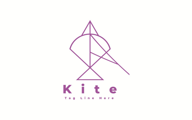 Kite logo design, flying paper kite Flat... - Stock Illustration  [105055567] - PIXTA