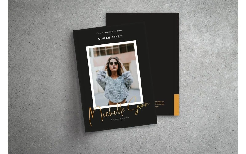 Download Фирменный стиль "Lookbook  Michelle Swan - Corporate Identity Template" / Lookbook  Michelle Swan - Corporate Identity Template - Фирменный стиль на тему графика fashion,lookbook,moodboard,catalog,clothing,creative,women,booklet,a4,minimalist,modern,portfolio,brochure,editorial,lifestyle