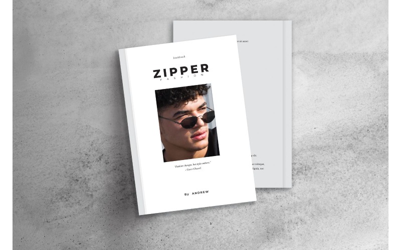 Download Фирменный стиль "Lookbook  Zipper - Corporate Identity Template" / Lookbook  Zipper - Corporate Identity Template - Фирменный стиль на тему графика fashion,lookbook,moodboard,catalog,clothing,creative,women,booklet,a4,minimalist,modern,portfolio,brochure,editorial,lifestyle