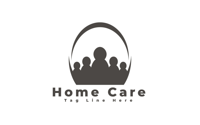 Modello di logo di assistenza domiciliare