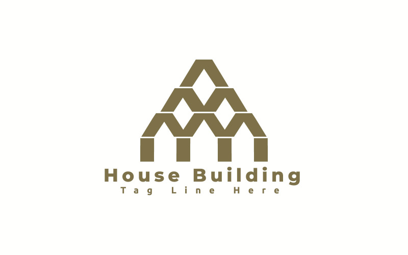 Modello di Logo di costruzione di casa
