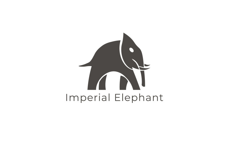 Modelo de logotipo de elefante imperial