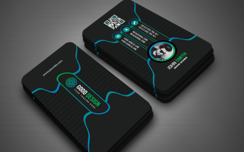 Download Фирменный стиль "Stylish Business Card - Corporate Identity Template" / Stylish Business Card - Corporate Identity Template - Фирменный стиль на тему графика abstract,art,artistic,blue,building,computer,corporate,graph,graphic,green,id,id kit,internet,logo,modern,multimedia,official,photo,play,print