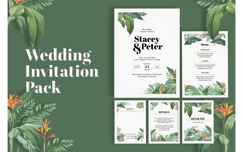 Download Фирменный стиль "Wedding Invitation Natural Garden - Corporate Identity Template" / Wedding Invitation Natural Garden - Corporate Identity Template - Фирменный стиль на тему графика card,wedding,design,invitation,illustration,vector,greeting,invite,celebration,marriage,set,romantic,royal,lux,glamour