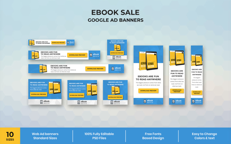 Ebook Web Ad Banner Šablona pro sociální média