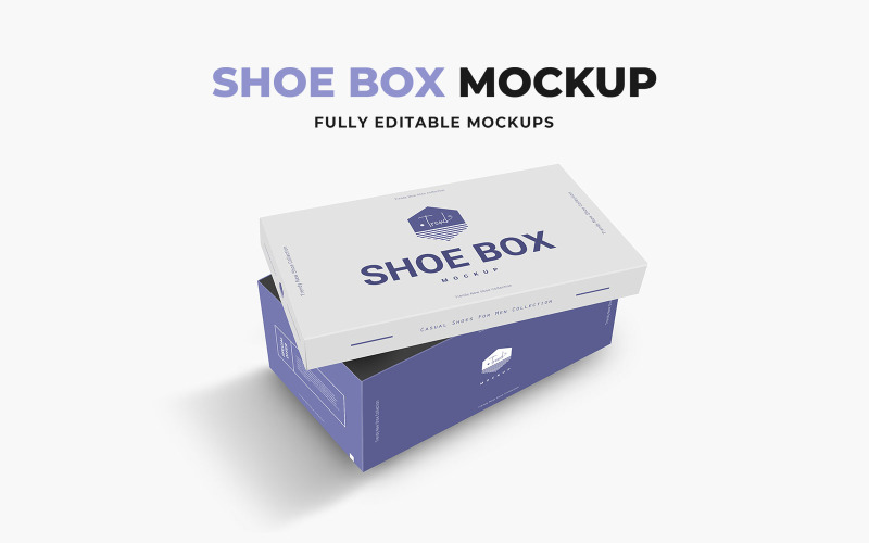 Maquette de produit de boîte à chaussures