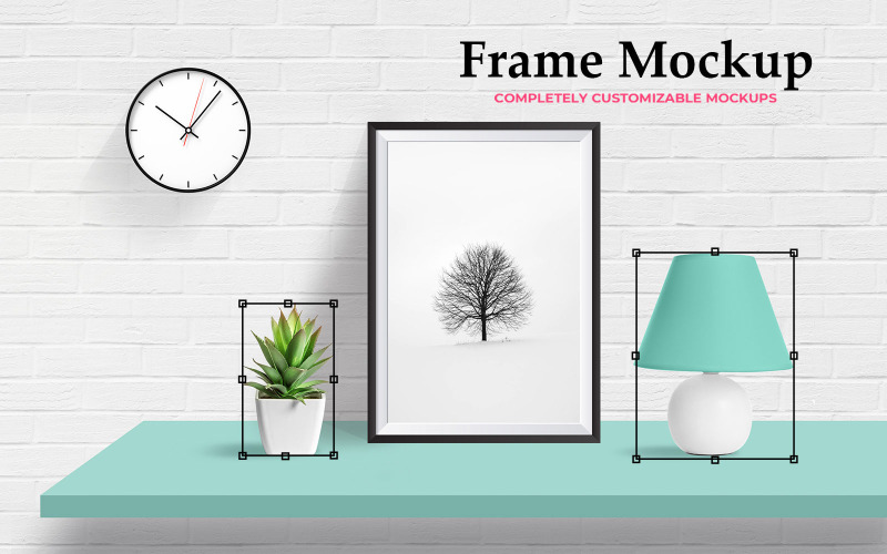 Mockup del prodotto Cornice per foto da parete