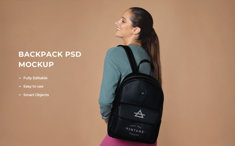 Mockup del prodotto zaino