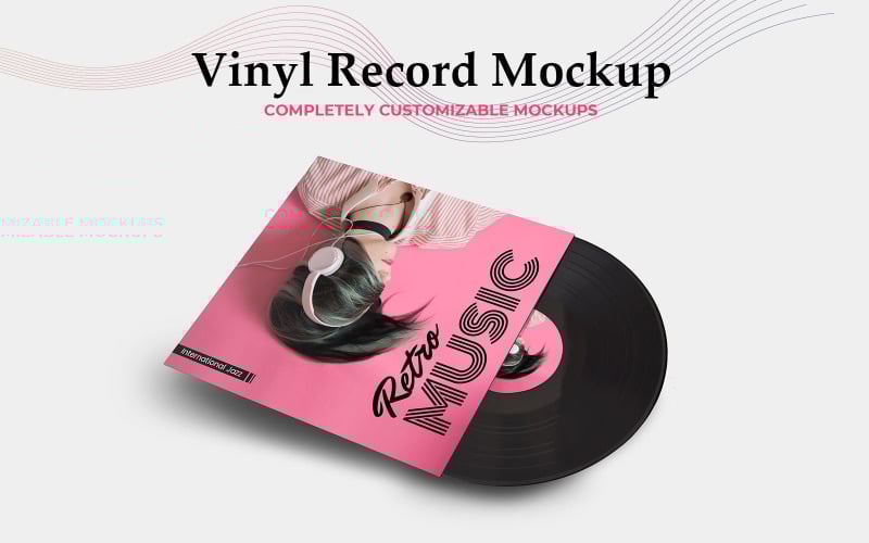 Download Мокап для продукта "Vinyl Record product mockup" / Vinyl Record product mockup - Мокап для продукта на тему графика vinyl,record,mockups,template,website,products,shop,graphic,presentations,presentation,mockup,web,templates,promotion,promotions