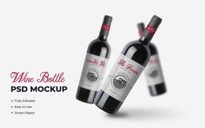 Download Мокап для продукта "Wine Bottle product mockup" / Wine Bottle product mockup - Мокап для продукта на тему графика wine,bottle,mockups,template,templates,website,products,shop,graphic,presentation,presentations,mockup,product,bottles,drinks