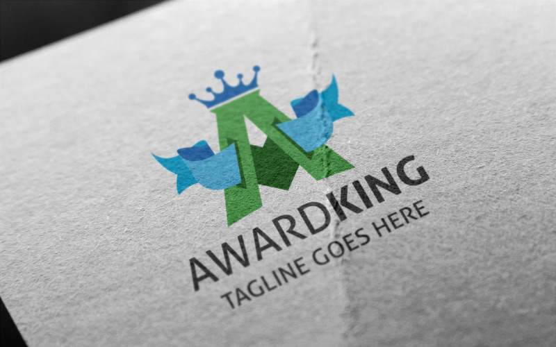 Download Шаблон логотипа "Award King (Letter A) Logo Template" / Award King (Letter A) Logo Template - Шаблон логотипа на тему графика a letter,award,best,champion,cool,cup,great,king,letter a,prize,silver,victory