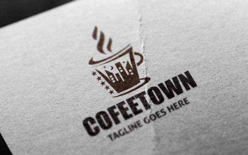 Download Шаблон логотипа "Cofee Town Logo Template" / Cofee Town Logo Template - Шаблон логотипа на тему графика brown,city,classy,coffee,flat,graphics,hot,illustrator,morning,retro,shop,template,text,town,vector,vintage,ware