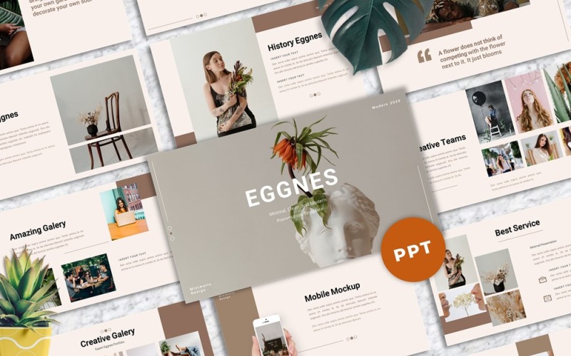 Eggnes - чистый шаблон PowerPoint