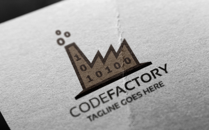 Kod fabrik logotyp mall