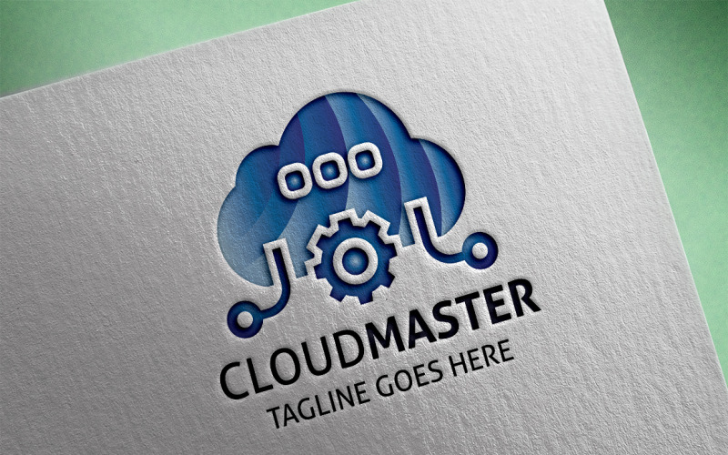 Modèle de logo Cloud Master