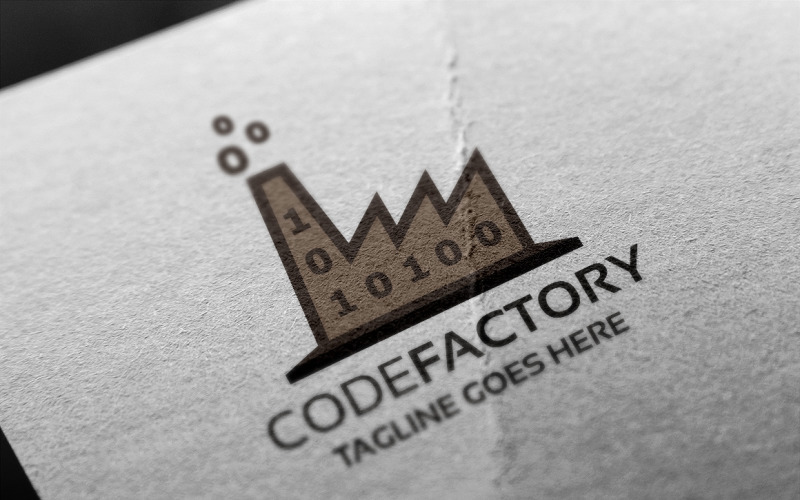 Modèle de logo d'usine de code