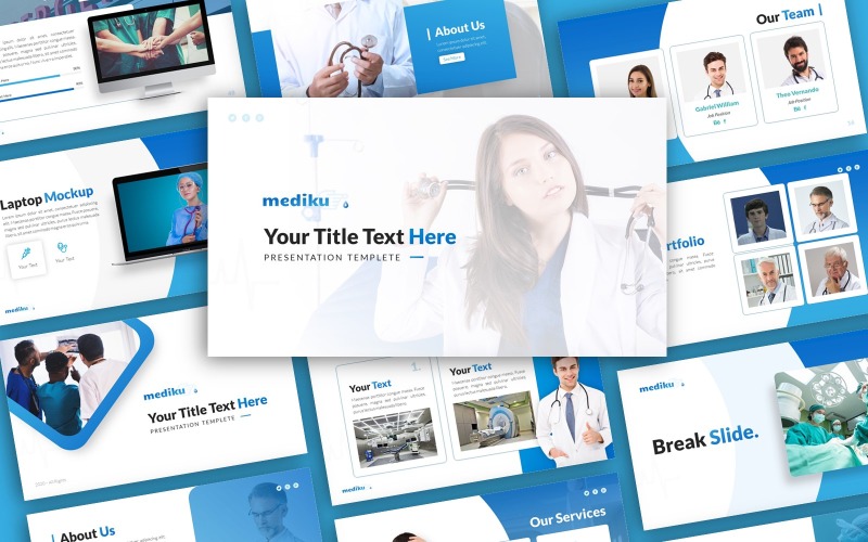 Modello PowerPoint di presentazione medica Mediku