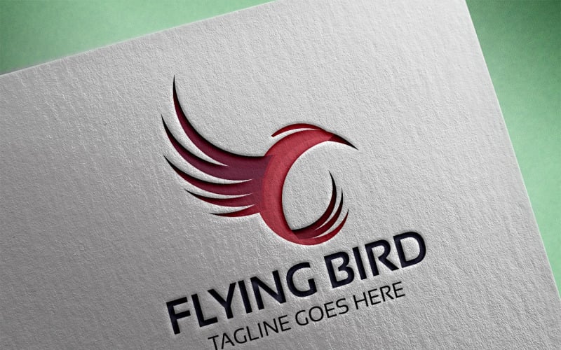 Plantilla de logotipo de pájaro volador