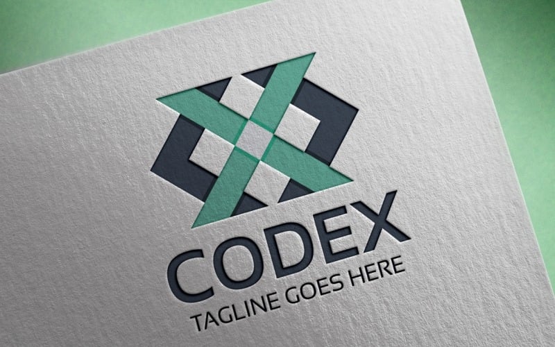 Шаблон логотипу Codex (буква X)