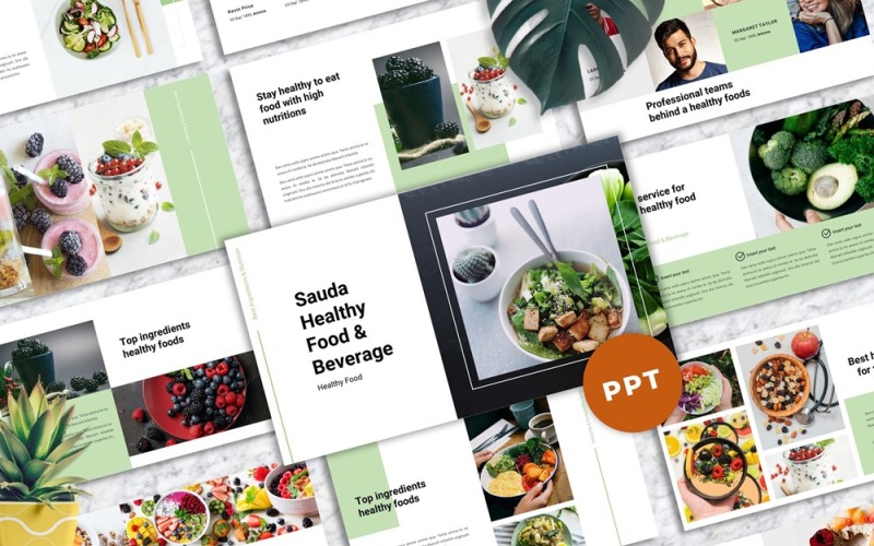 Sauda- Mat och dryck PowerPoint-mall
