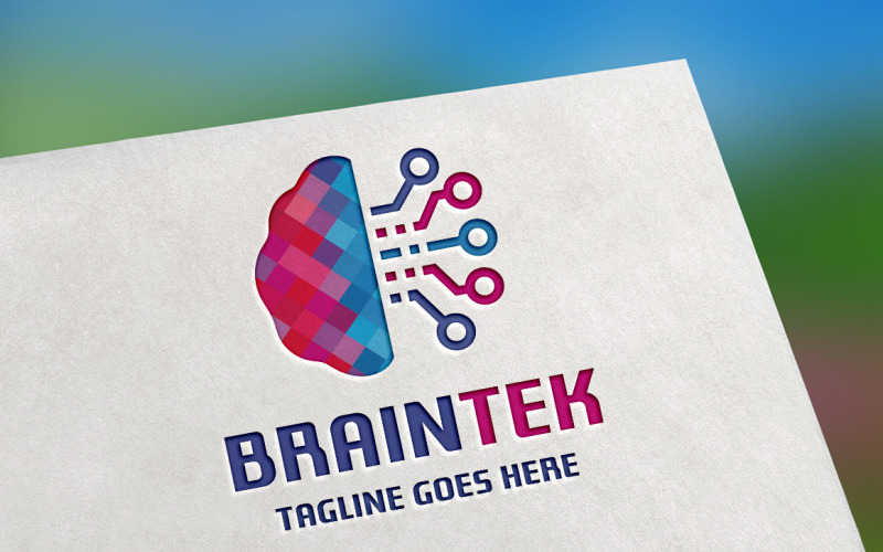 Download Шаблон логотипа "Braintek Logo Template" / Braintek Logo Template - Шаблон логотипа на тему графика blue,brain,brand,code,colorful,creation,creative,digital,firm,human,human brain,idea,identity,innovation,market,modern clean,polygon,programs,smart,software