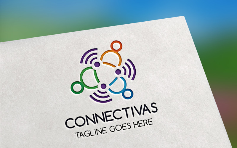 Download Шаблон логотипа "Connectivas Logo Template" / Connectivas Logo Template - Шаблон логотипа на тему графика c letter,communication,company,connect,connected,connection,corporate,group,letter c,logo,media,modern,people,person,premium,professional,simple,social,software,talk