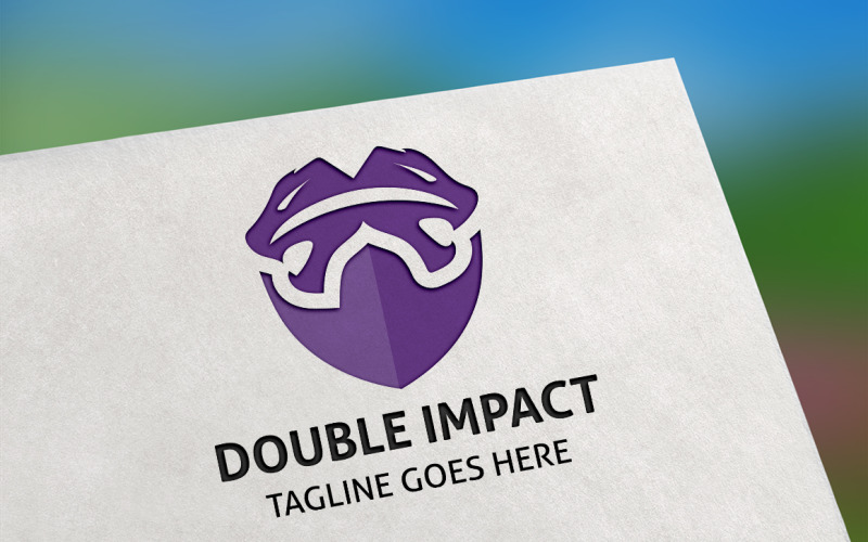 Double Impact logó sablon