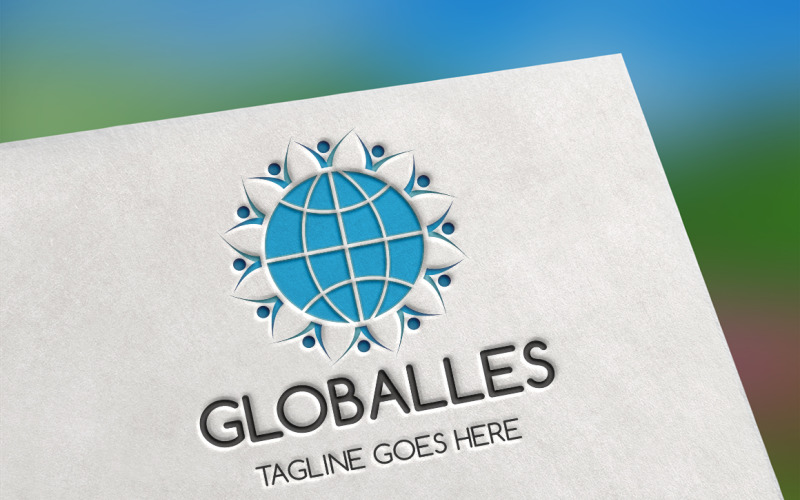 Download Шаблон логотипа "Globalles Logo Template" / Globalles Logo Template - Шаблон логотипа на тему графика global,connection,internet,network,link,technology,web,connect,modern,wireless,social,media,earth,cloud,tech,software,globe,circle,sphere,networking