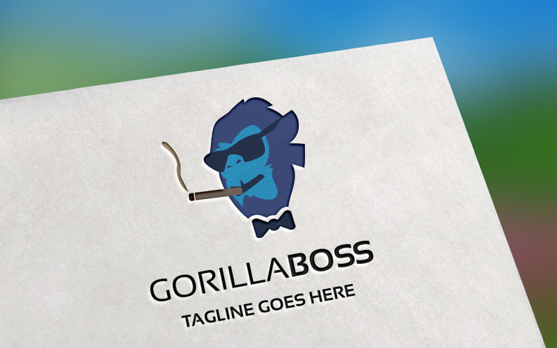 Download Шаблон логотипа "Gorilla Boss Logo Template" / Gorilla Boss Logo Template - Шаблон логотипа на тему графика animal,big,boss,business,businessman,cigare,fashion,finances,financial,gorilla,head,mascot,monkey,monkey logo,power,professional,smoke,studio