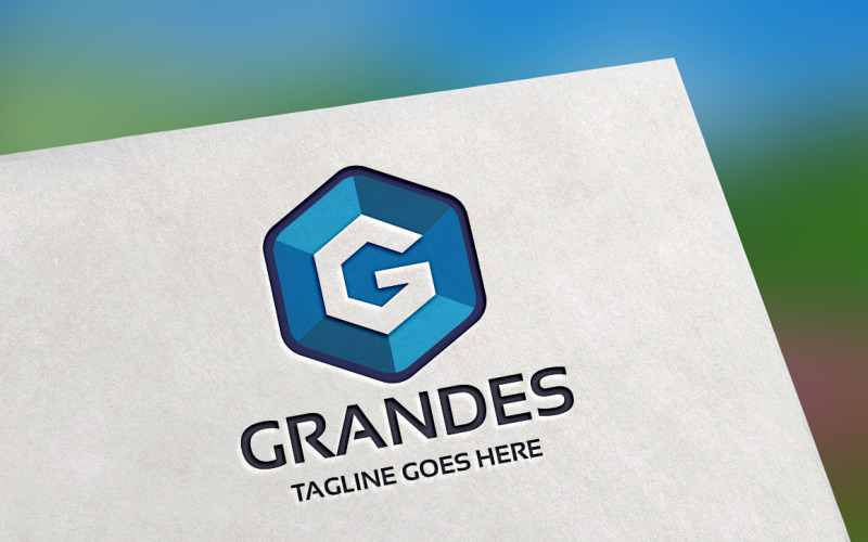 Download Шаблон логотипа "Grandes (Letter G) Logo Template" / Grandes (Letter G) Logo Template - Шаблон логотипа на тему графика abstract,agency,app,box,branding,creative,cube,designer,developer,g logo,g symbol,hexagon,letter g,pixel,software,studio,web,website