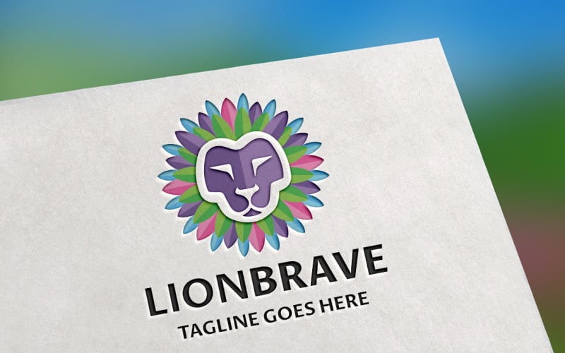 Download Шаблон логотипа "Lion Brave Logo Template" / Lion Brave Logo Template - Шаблон логотипа на тему графика animal,cat,creative,crest,digital,design,emblem,gear,king,king lion,lion,lion brand,lion head,lion king,lion logo,logo,mark,pixel,power,techno