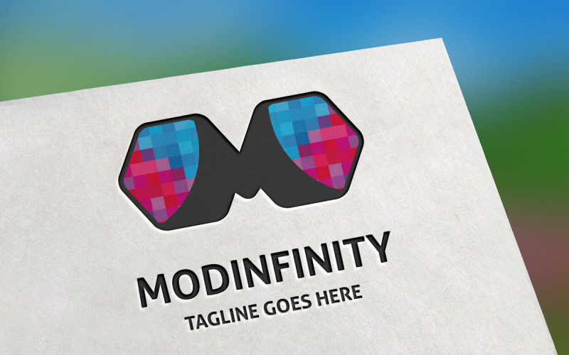 Modèle de logo Modinfinity (lettre M)