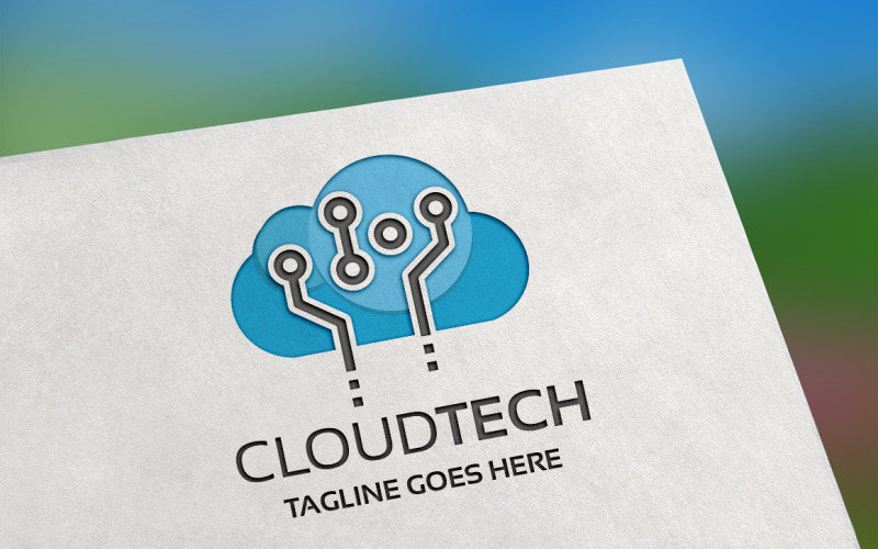 Modello di logo Cloud Tech