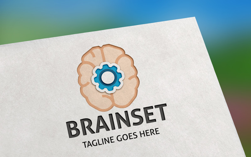 Modello di logo di Brainset