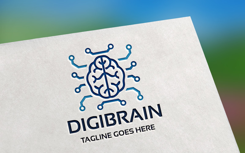 Modello di logo DigiBrain