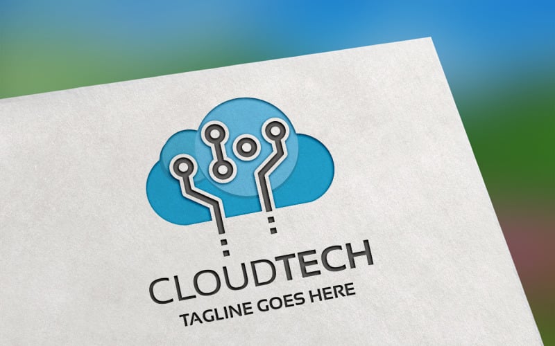 Modelo de logotipo Cloud Tech
