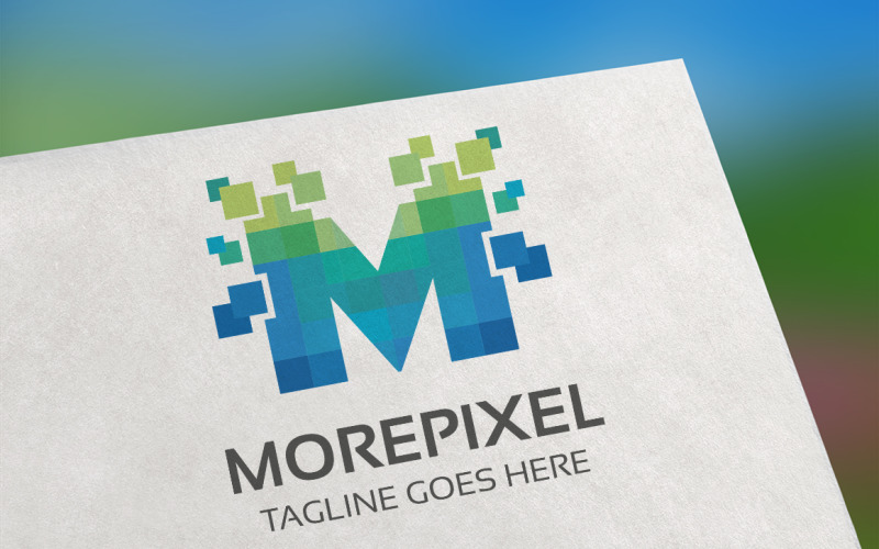 Download Шаблон логотипа "Morepixel (Letter M) Logo Template" / Morepixel (Letter M) Logo Template - Шаблон логотипа на тему графика business,creative,design,flat,letter,letter m,m letter,m logo,modern,pixel,simple,technology